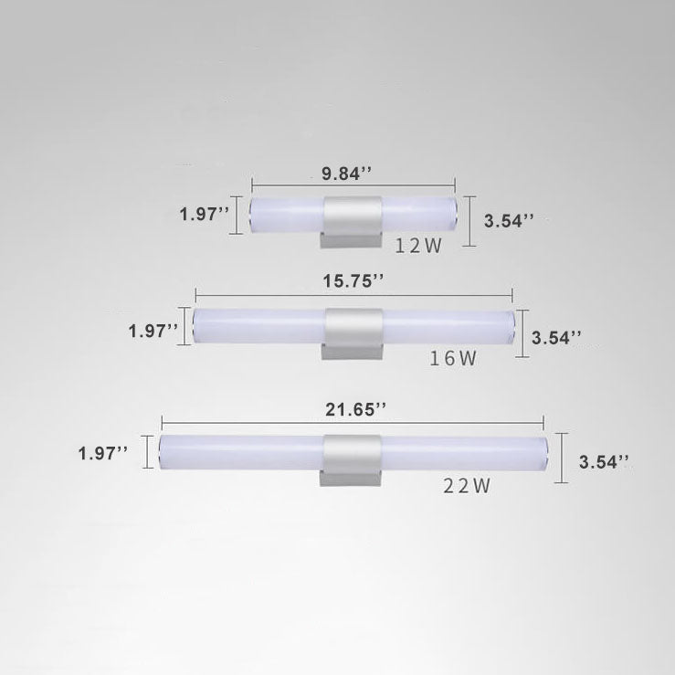 LuxBright - Modern minimalist cylindrical LED mirror wall lamp