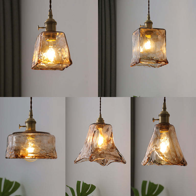 Levy Retro LED Pendant Lights Gold Metal Glass Bedroom Living Room Dining Room