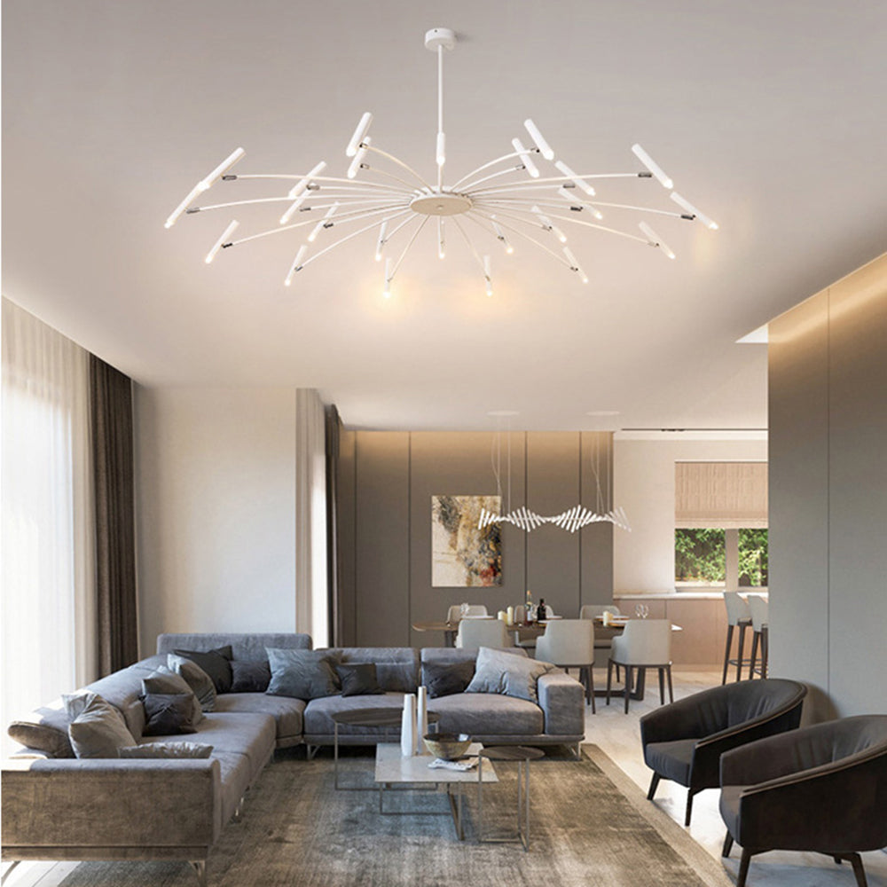 EvetteLuxe - Modern LED Chandelier in Gold and Black
