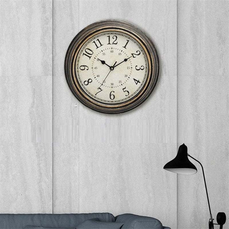 Vintage Wood-Look Wall Clock