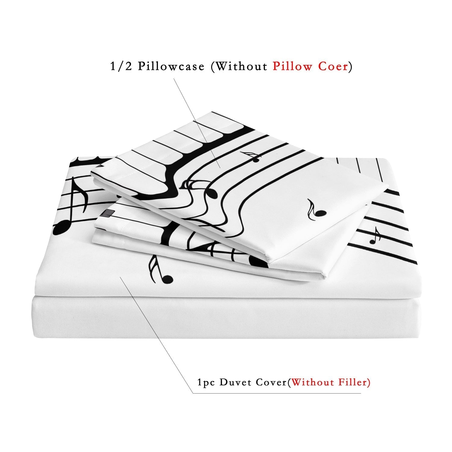 Melodia - Music Piano Note Duvet Cover Bedding Set