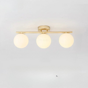 Nordic LED Glass Ceiling Light – Elegant White Sphere for Any Room