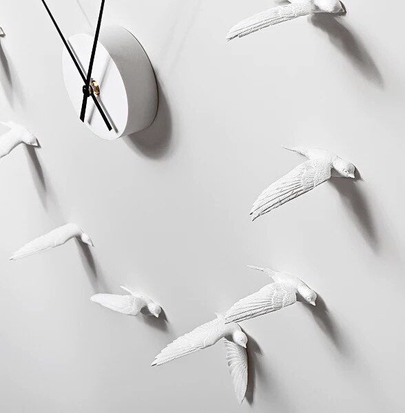 Bird Flight - Stylish Wall Clock with Swallow Design