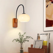 Rotatable Bauhaus Wall Lamp in Khaki Glass - Elegant and Flexible