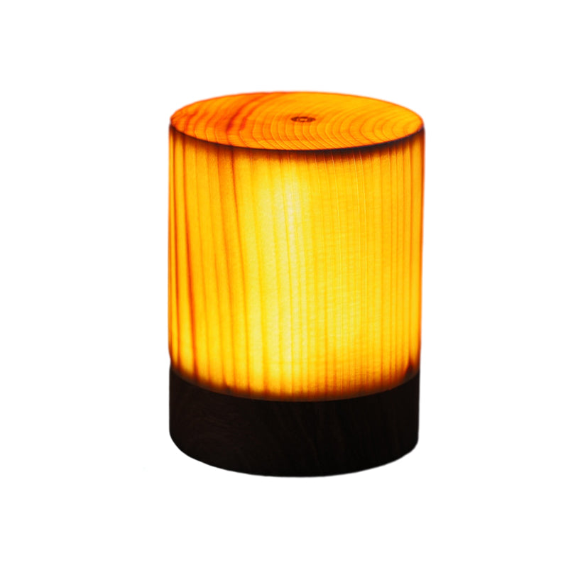 GlowWood - Table Lamp with Built-in Battery and Touch Control LED Lighting for Bedroom and Desk