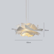 Bella Modern Design Pendant Light Flower White Metal Living Room Bedroom