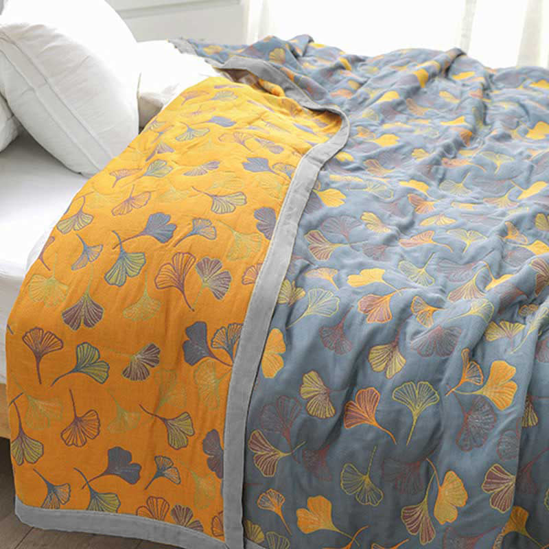 LeafLux - Reversible Cotton Duvet Cover with Leaf Pattern