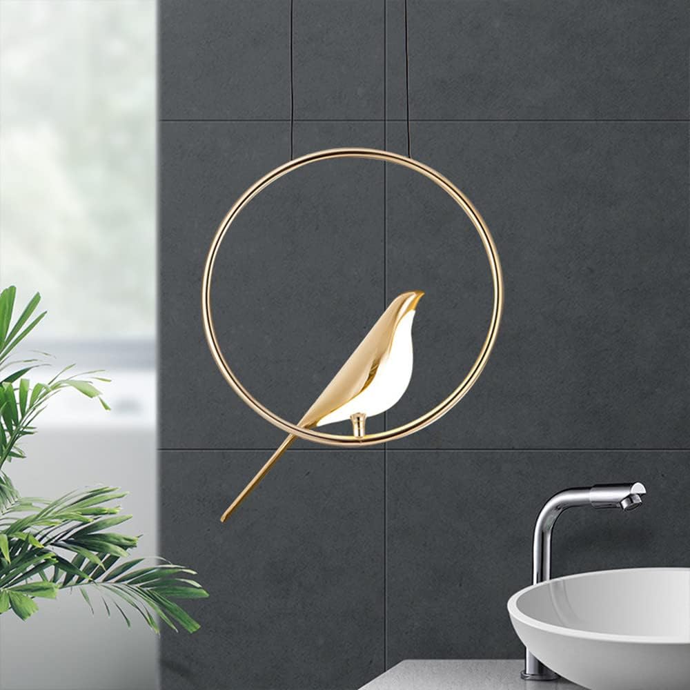 Creative LED Pendant Lamp in the Shape of Birds with Rings