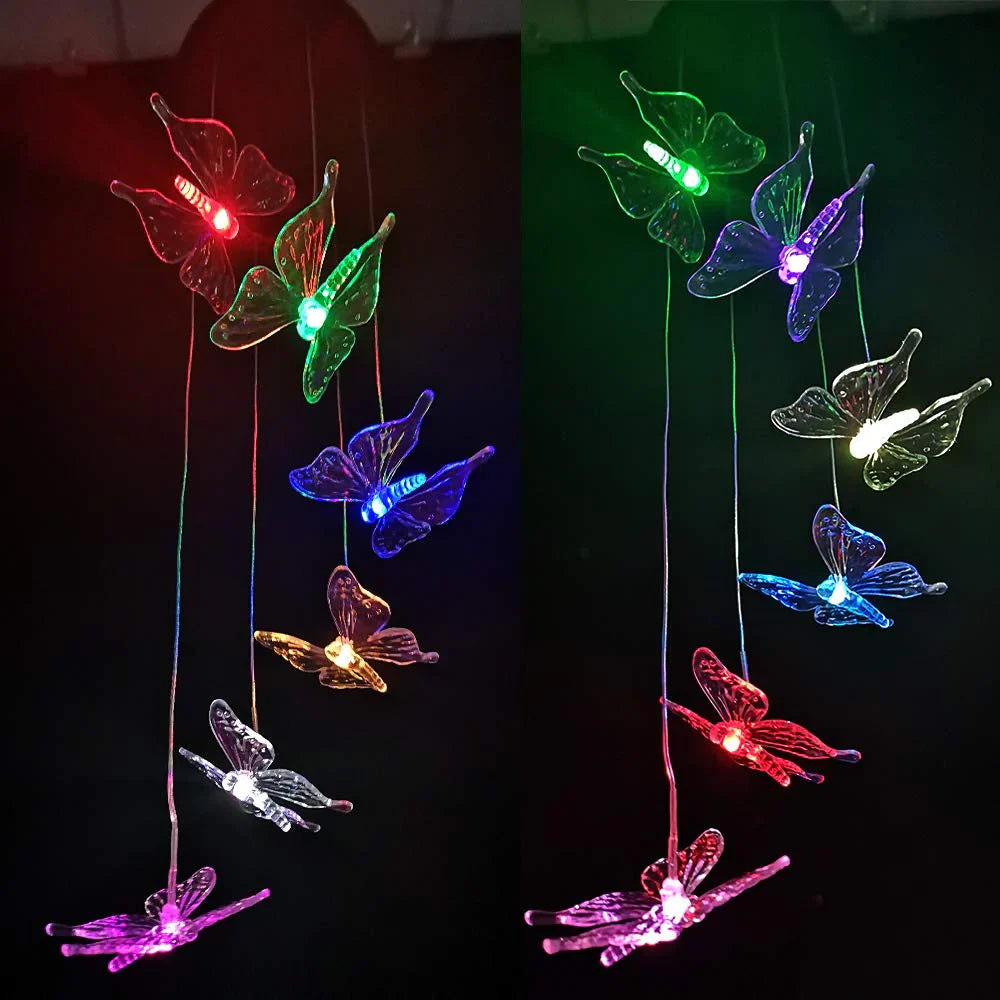 Flutterlights - Decorative Solar Lamps with Butterfly Patterns