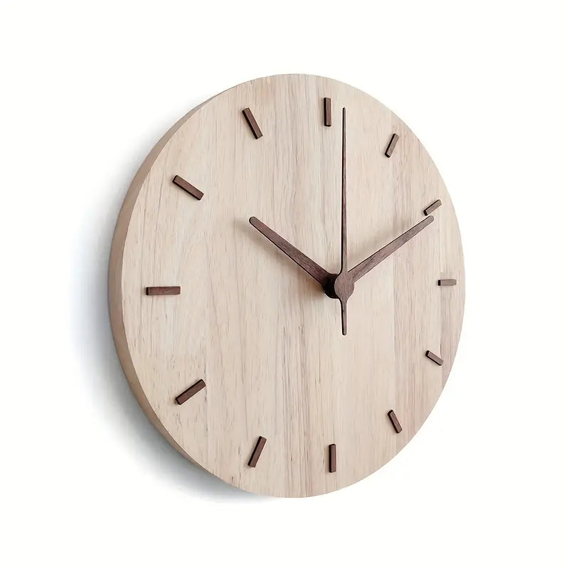 WalnutGlow - Stylish Walnut Wall Clock