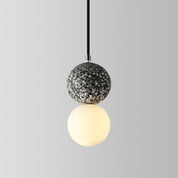 Aurora Pendant Lights LED - Black and White Glass