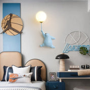 Fateh Design Bear LED Wall Lamp White/Blue/Pink Resin/Acrylic Bedroom/Living Room/Children's Room