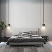 Aurora Pendant Lights LED - Black and White Glass