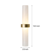 GlowLicht - Modern Wall Lamp Made of Frosted Glass Tube in Warm White for the Living Room