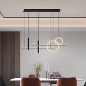 MadinaGlow - Elegant Black Metal LED Chandelier
