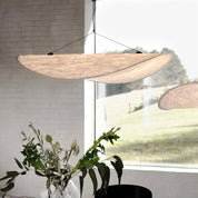 LunaLux - Modern LED Pendant Light in Metal and Synthetic Silk