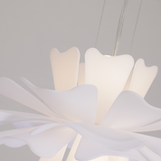Petalia - Elegant White Pendant Light in Metal