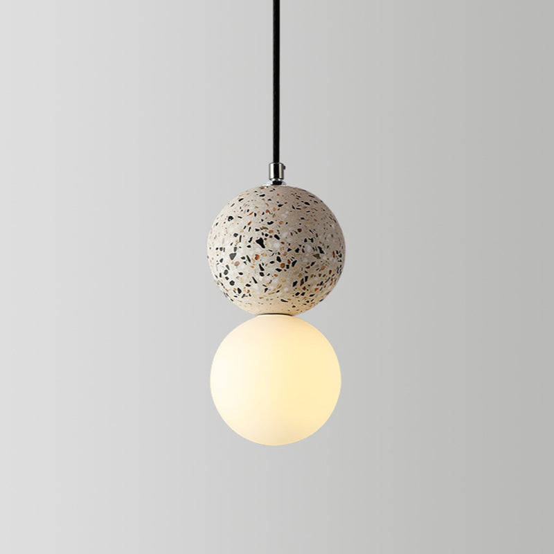 Aurora Pendant Lights LED - Black and White Glass