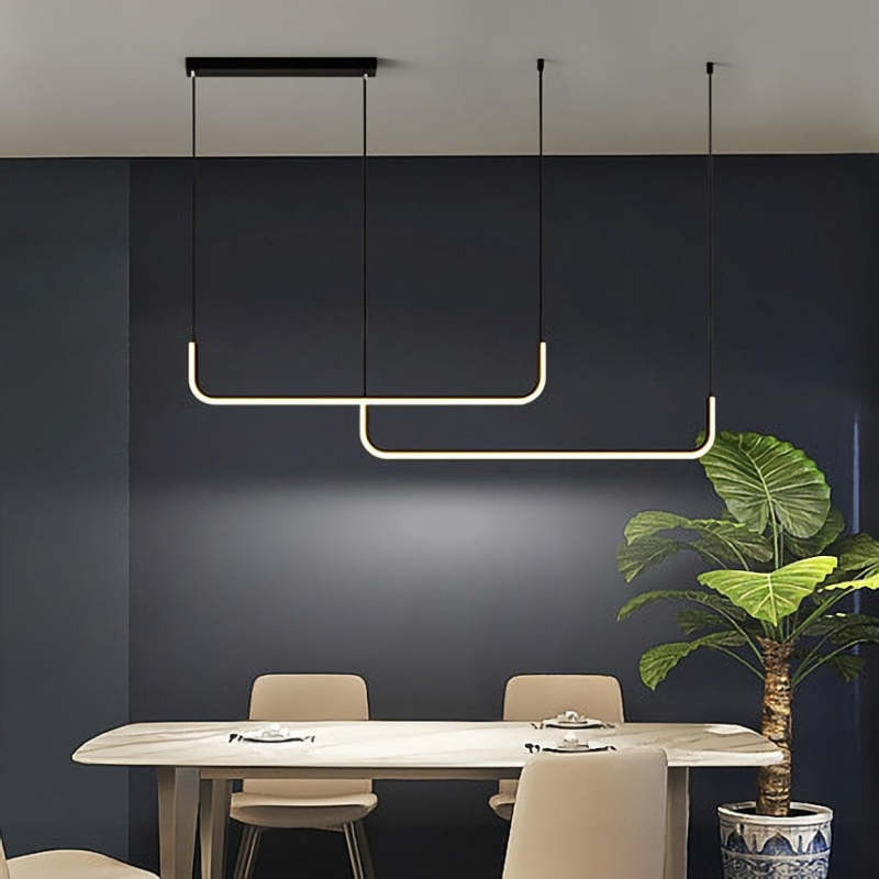 LuxeLight – Elegant Metal and Silicone Pendant Light