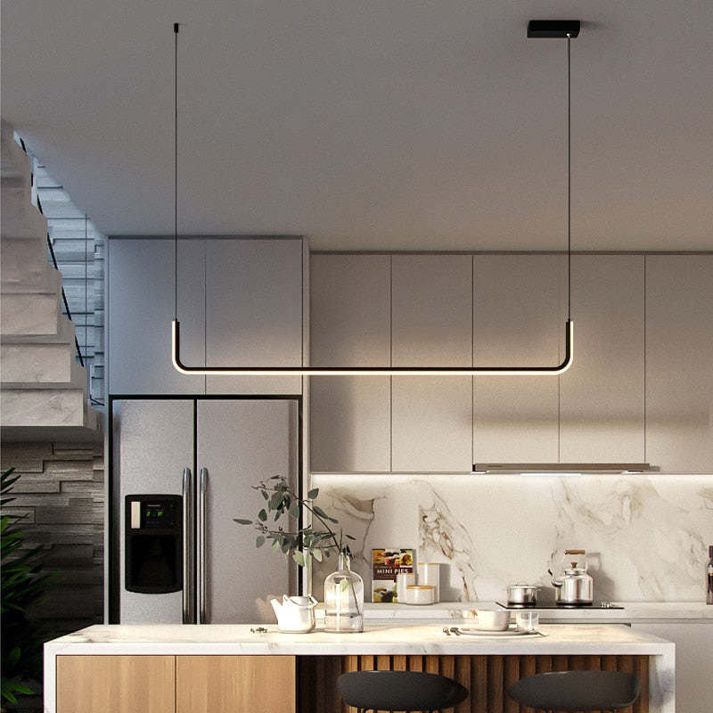 LuxeLight – Elegant Metal and Silicone Pendant Light