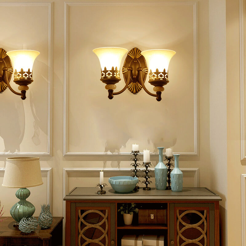 LuminoGlow - Retro Wall Lamp with Double Lamp Shades