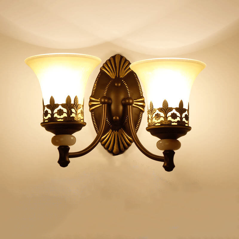 LuminoGlow - Retro Wall Lamp with Double Lamp Shades