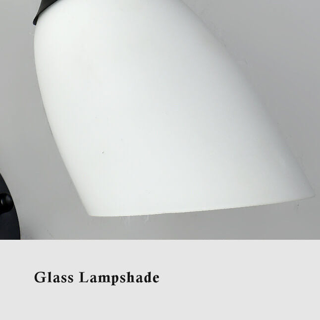 GloeiGlow - Modern angled bell-shaped wall lamp with arm