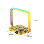 TechGlow - 3-in-1 Wireless Charger RGB Desk Lamp Multifunctional Timing Desk Light