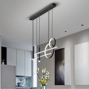 MadinaGlow - Elegant Black Metal LED Chandelier