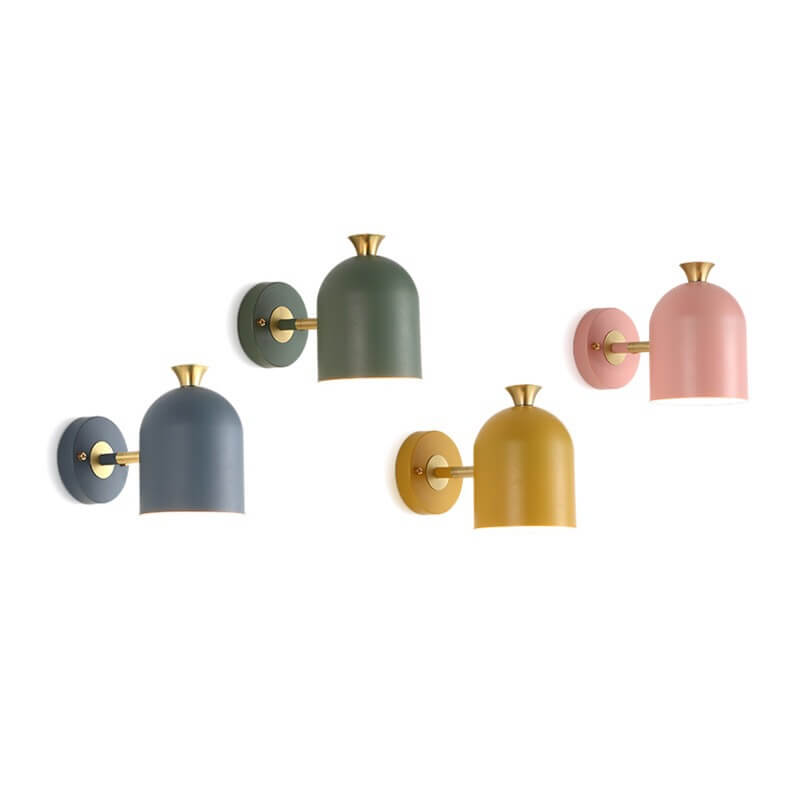 Modern Macaron Metal Cylinder Wall Light with 1 Bulb