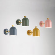 Modern Macaron Metal Cylinder Wall Light with 1 Bulb