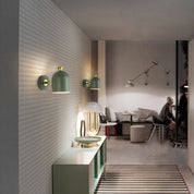 Modern Macaron Metal Cylinder Wall Light with 1 Bulb