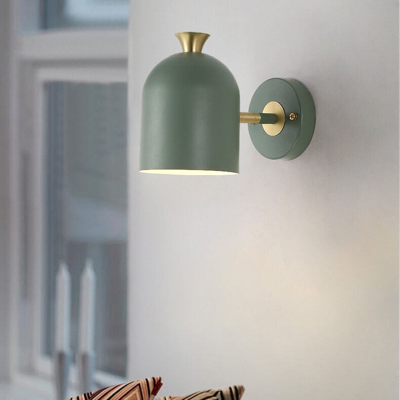 Modern Macaron Metal Cylinder Wall Light with 1 Bulb