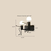 MetalMaster - Robot Wall Lamp Made of Wrought Iron