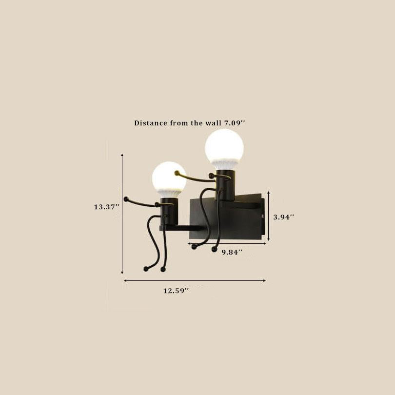MetalMaster - Robot Wall Lamp Made of Wrought Iron
