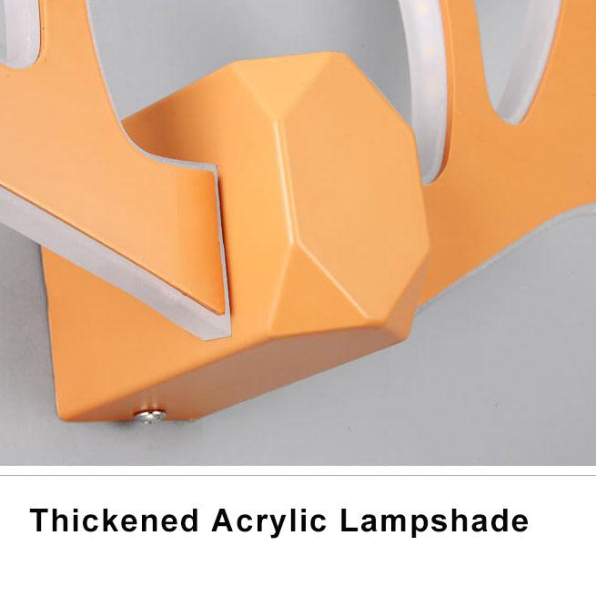 GeweiGlow - Simple antler-shaped wall lamp with 1 LED arm