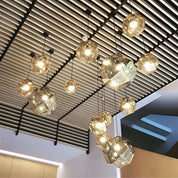 LightDesign - Geometric Round Pendant Lamp in Electrolytic Metal