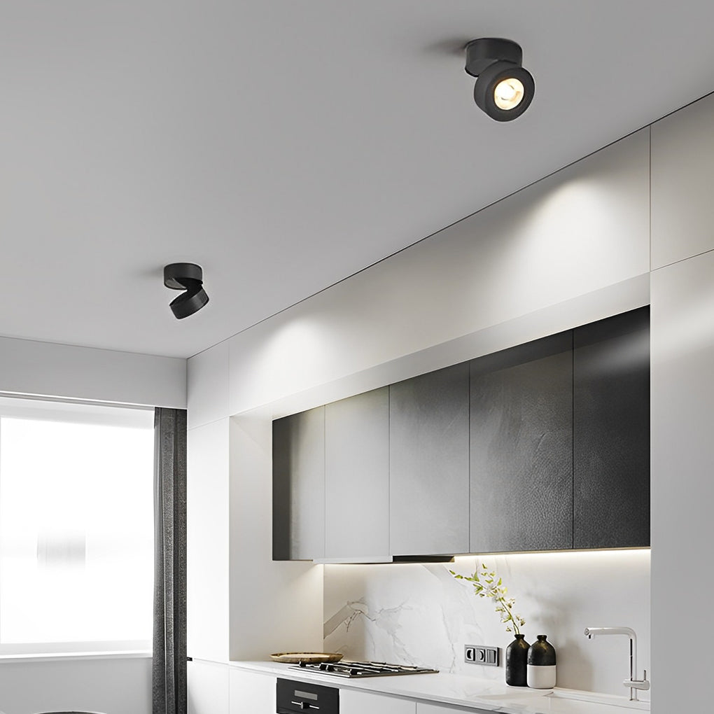 LichtVisie - Round Foldable Adjustable LED Nordic Spotlight Recessed Ceiling Light