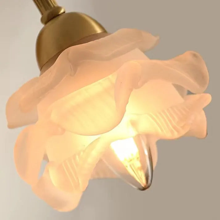 CopperBloom - Vintage Flower Glass Wall Lamp