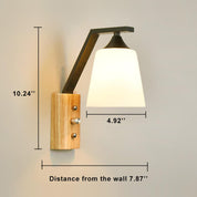 WoodGlow - Simple Wall Lamp with Wooden Arm