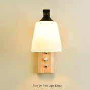 WoodGlow - Simple Wall Lamp with Wooden Arm