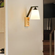 WoodGlow - Simple Wall Lamp with Wooden Arm