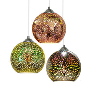 Innovative 3D Firework Coloured Glass Pendant Lamp with 1 Light Source