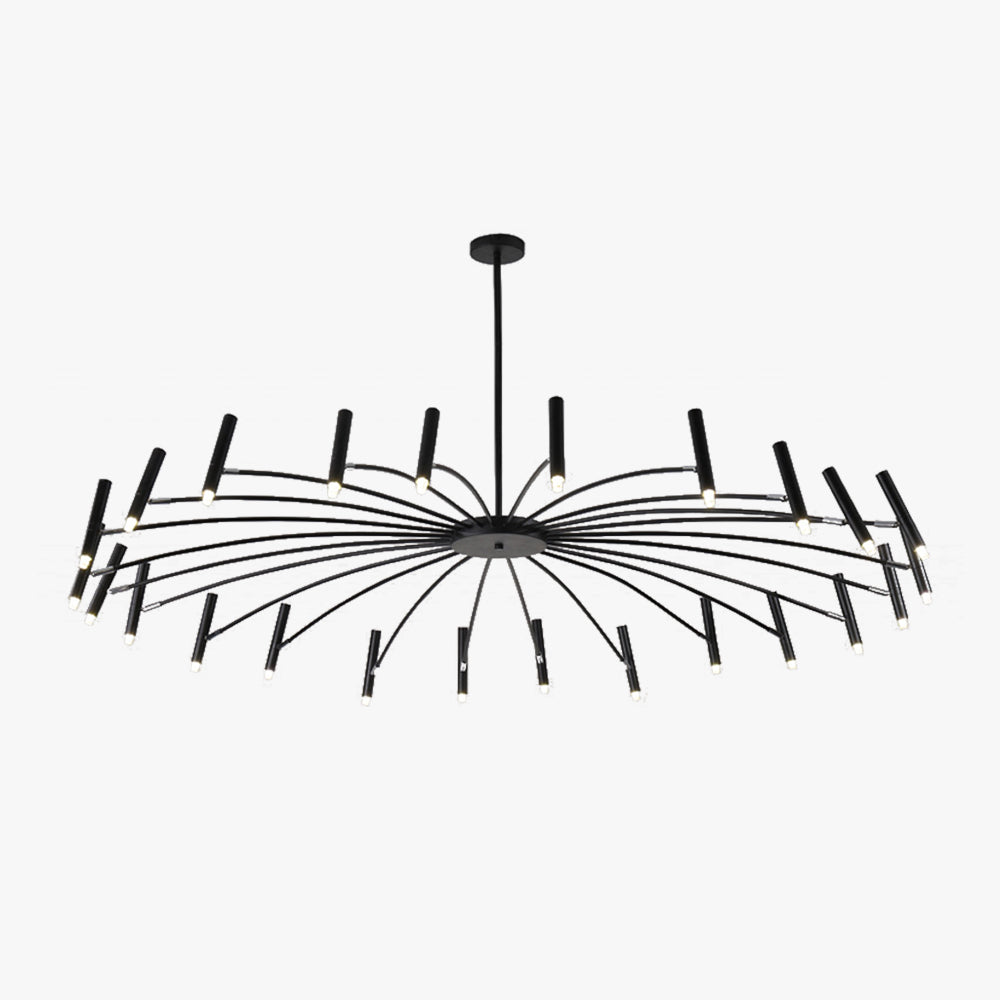EvetteLuxe - Modern LED Chandelier in Gold and Black