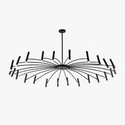 EvetteLuxe - Modern LED Chandelier in Gold and Black