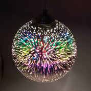 Innovative 3D Firework Coloured Glass Pendant Lamp with 1 Light Source