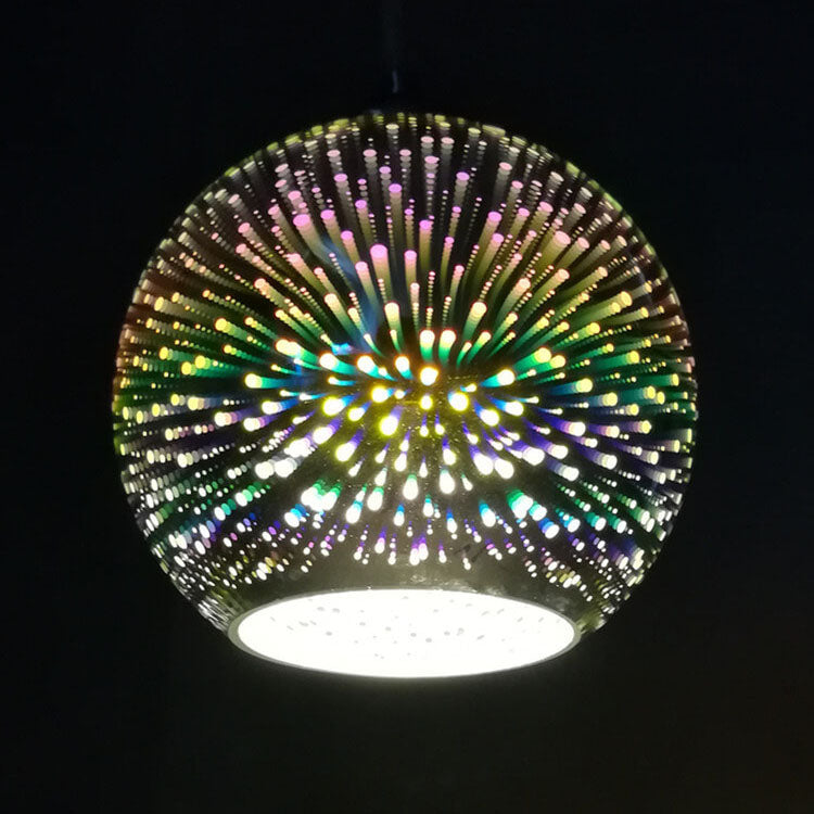 Innovative 3D Firework Coloured Glass Pendant Lamp with 1 Light Source