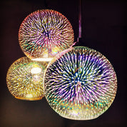 Innovative 3D Firework Coloured Glass Pendant Lamp with 1 Light Source