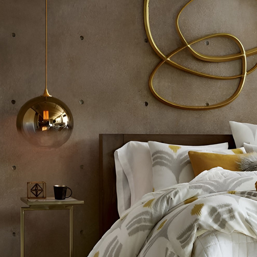 LichtMeester - Modern Globe Design Pendant Light Made of Glass with LED Lighting for Kitchen and Dining Room