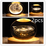 3D Galaxy Crystal Ball LED Night Light